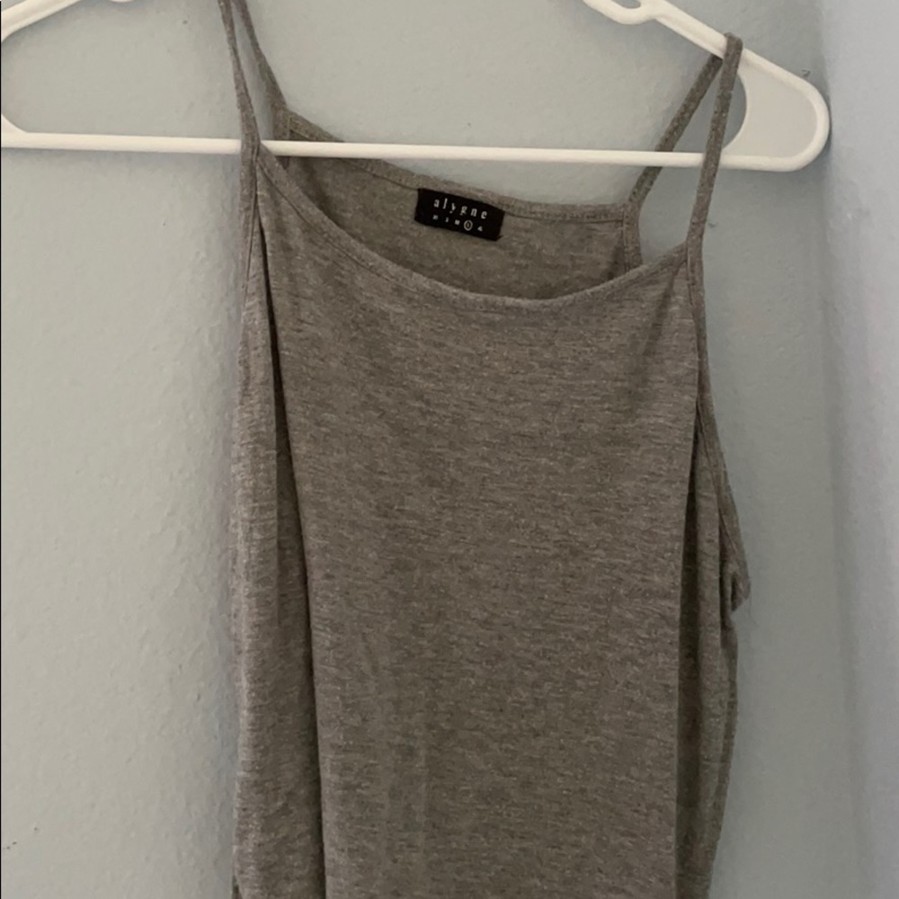 Trendy gray  tank